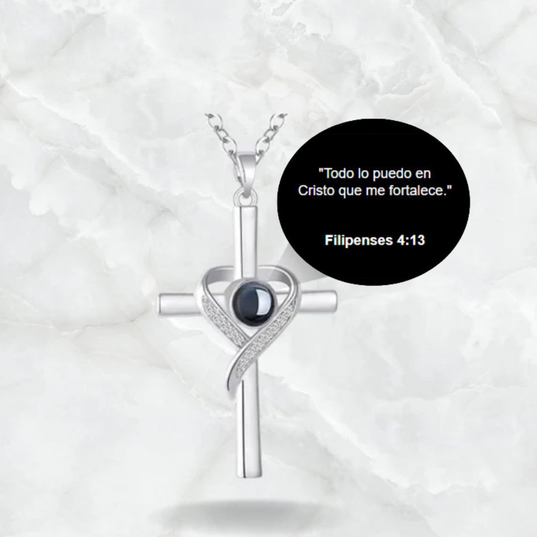 Collar con frase bíblica